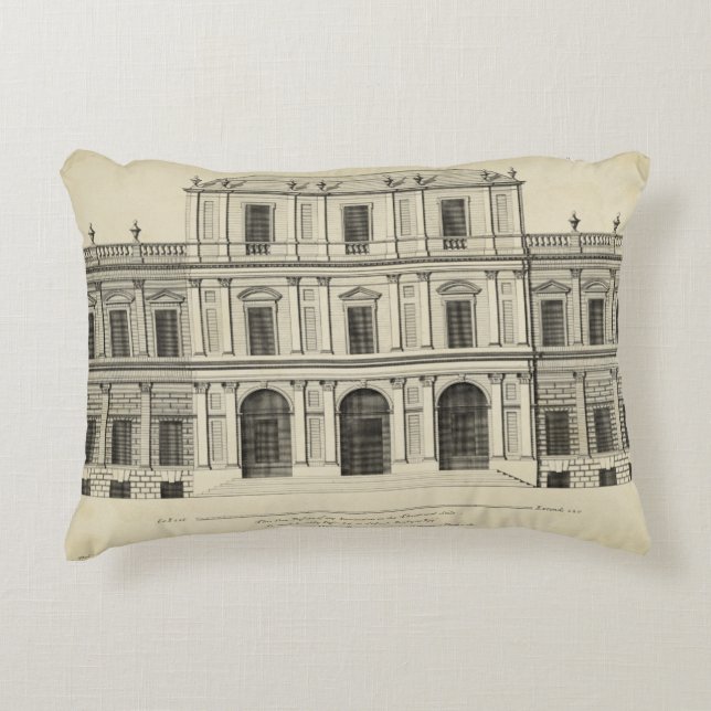Theatrical Style Façade by Colen Campbell Decorative Cushion (Front)