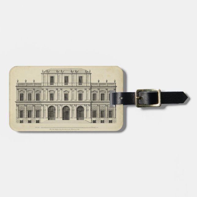 Theatrical Style Façade by Colen Campbell Luggage Tag (Front Horizontal)