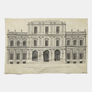 Theatrical Style Façade by Colen Campbell Tea Towel