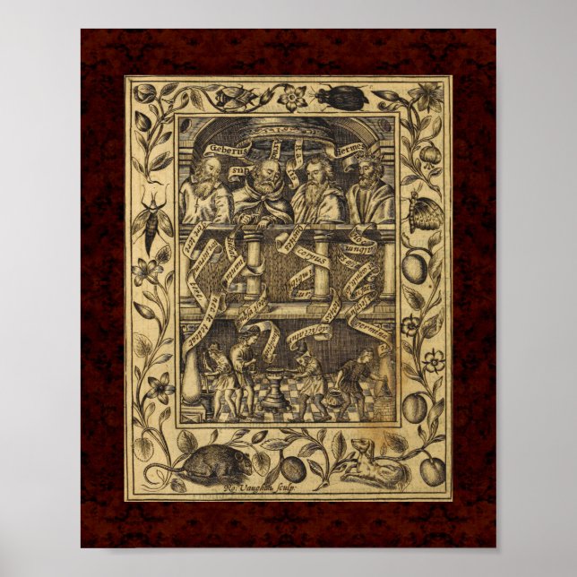 Theatrum Chemicum: 1652 Alchemy Illustration Poster (Front)