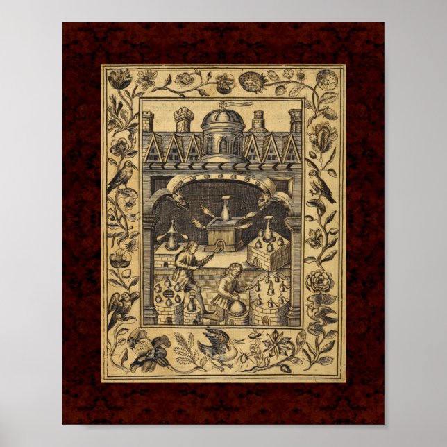 Theatrum Chemicum: 1652 Alchemy Illustration Poster (Front)
