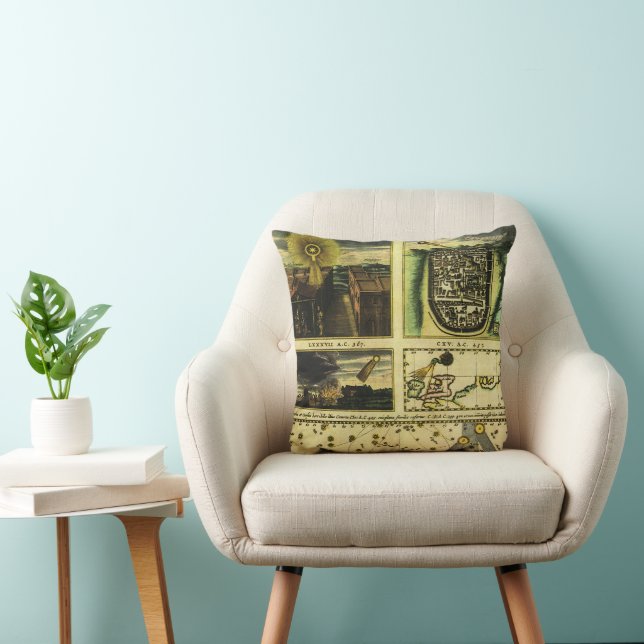 Theatrum Cometicum Comets by Stanislaw Lubieniecki Cushion (Chair)