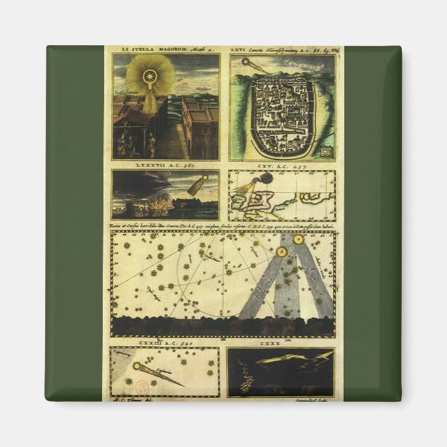 Theatrum Cometicum Comets by Stanislaw Lubieniecki Magnet (Front)