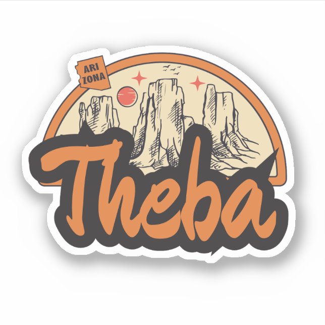 Theba, Arizona  Sticker (Front)