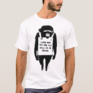 theCHIVE Men_s Banksy Laugh Now Tee , Gbond Appare
