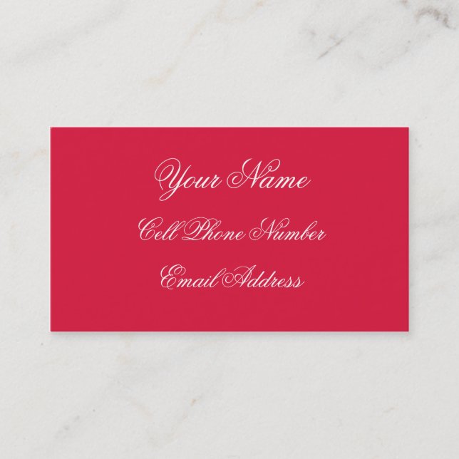 TheColorWheel Crimson Standard Business Card (Front)