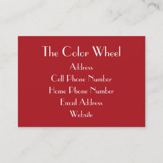 TheColorWheel Indian Red Chubby Business Card