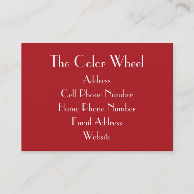 TheColorWheel Indian Red Chubby Business Card (Front)