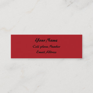 TheColorWheel Indian Red Skinny Profile Card, Y... Mini Business Card