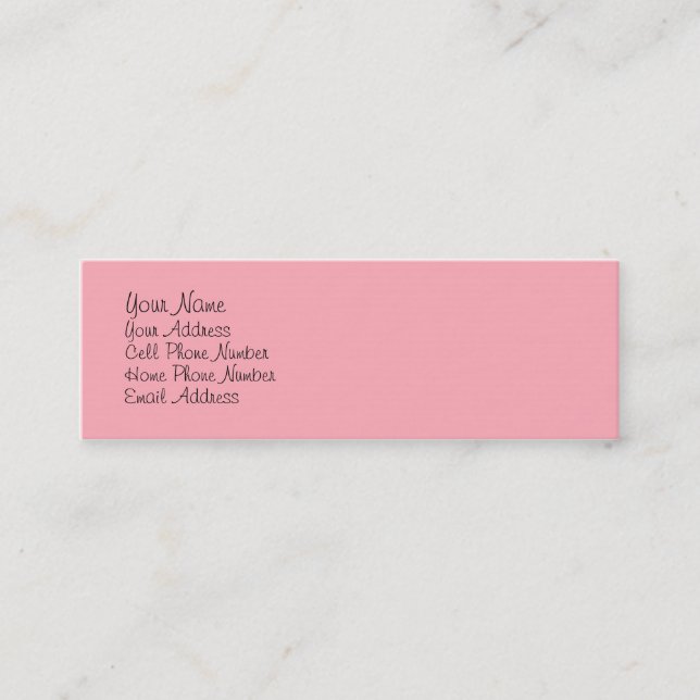 TheColorWheel Light Pink 1 Skinny Profile Card (Front)