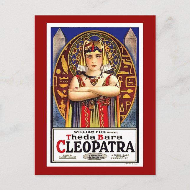 Theda Bara as Cleopatra Vintage Movie Postcard (Front)