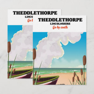 Theddlethorpe Lincolnshire seaside travel poster.