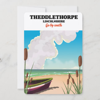 Theddlethorpe Lincolnshire seaside travel poster. Invitation