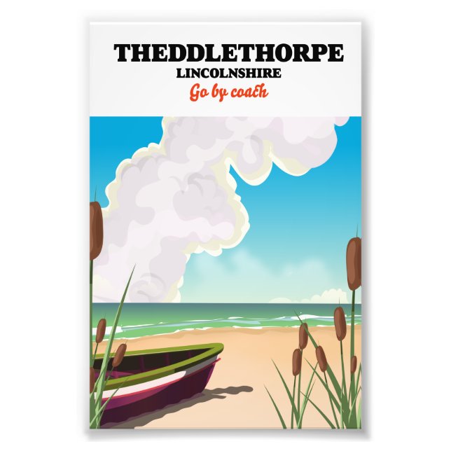 Theddlethorpe Lincolnshire seaside travel poster. Photo Print (Front)