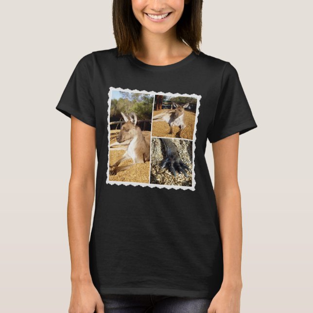 Thee Kangaroo Picture Collage,  T-Shirt (Front)