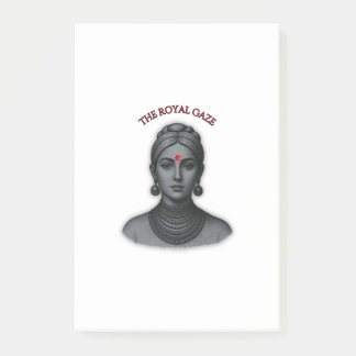 Thee Royal Gaze - Indian Queen Line Art Post-it Notes