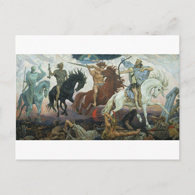 TheFour Horsemen of Apocalypse by Viktor Vasnetsov Postcard (Front)