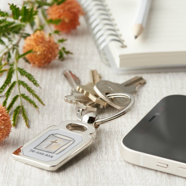 TheGoodBook Bible Cross  Key Ring (Side)