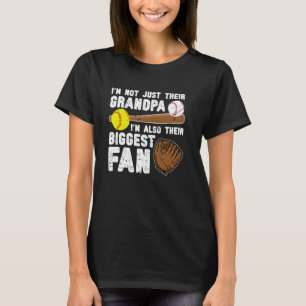 Their Biggest Fan Baseball Softball Grandpa Of Bal T-Shirt