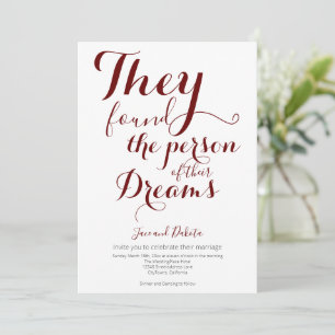 Their Dream Person Non-Binary LGBTQ Wedding Invitation