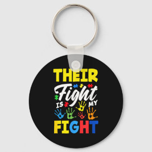 Their Fight Is My Fight Autism Awareness _1  Key Ring