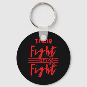 Their Fight is My Fight Blood Cancer Awareness 1 Key Ring