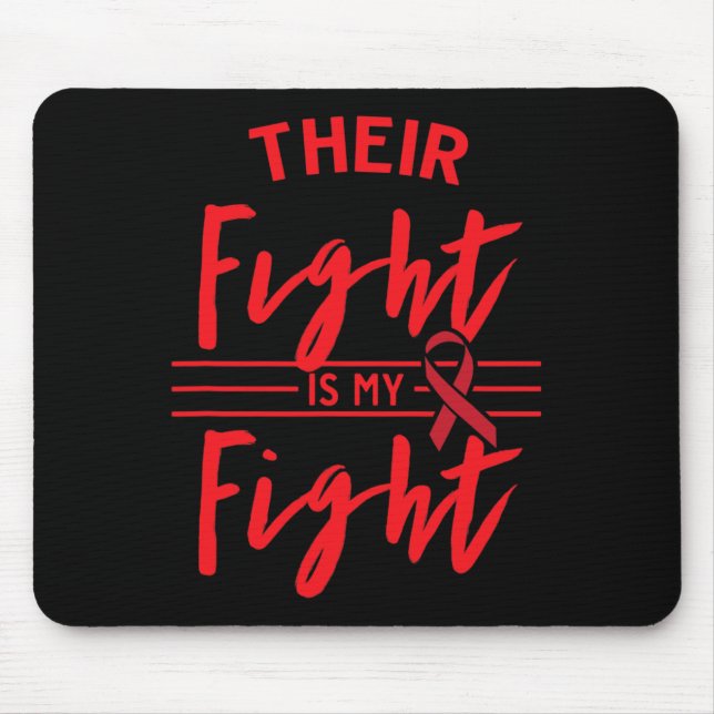 Their Fight is My Fight Blood Cancer Awareness 1 Mouse Mat (Front)