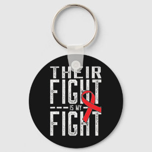 Their Fight is My Fight Blood Cancer Awareness Key Ring