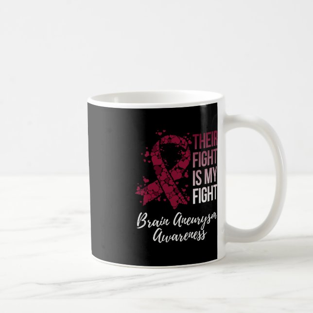 Their Fight Is My Fight Brain Aneurysm Awareness  Coffee Mug (Right)