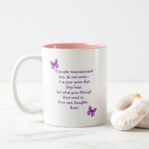 Their Own Thoughts - Rumi Two-Tone Coffee Mug