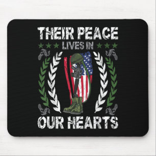 Their Peace Lives In Our Hearts Shirt Memorial Day Mouse Mat