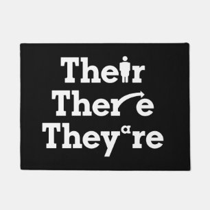 "Their, there, they're" Doormat