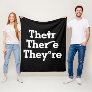 "Their, there, they're" Fleece Blanket