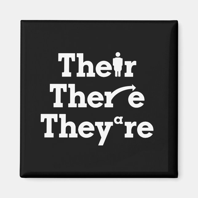 "Their, there, they're"  Magnet (Front)