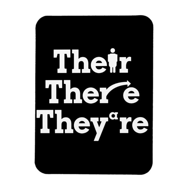 "Their, there, they're"  Magnet (Vertical)