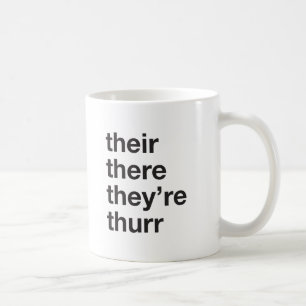 their there they're thurr coffee mug