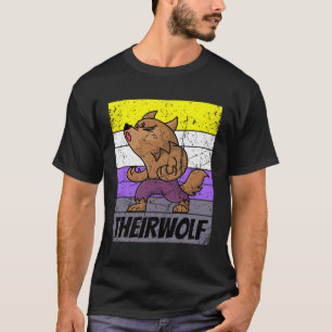 Theirwolf Nonbinary Pride Non Binary Lgbtq T-Shirt