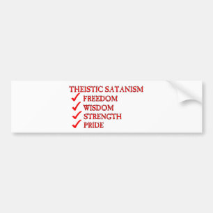 Theistic Satanism/Luciferianism Devotion Bumper Sticker