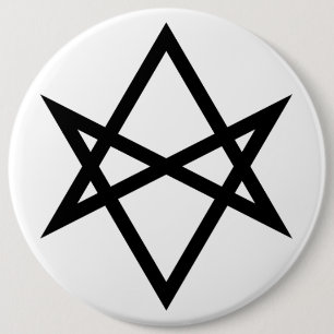 Thelemite Unicursal Hexagram 6 Cm Round Badge