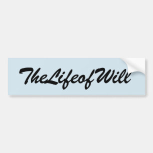 TheLifeofWill cursive bumper sticker