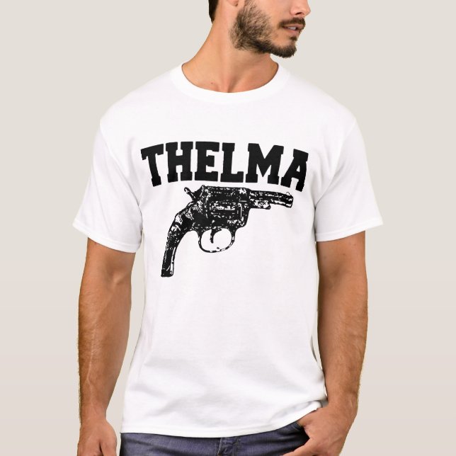Thelma and Louise GUN image Set of Unisex Grey tri T-Shirt (Front)