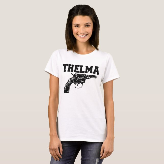 Thelma and Louise GUN image Set of Unisex Grey tri T-Shirt (Front Full)