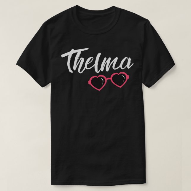 Thelma  Pink Glasses Cute Matching Best Friends  T-Shirt (Design Front)