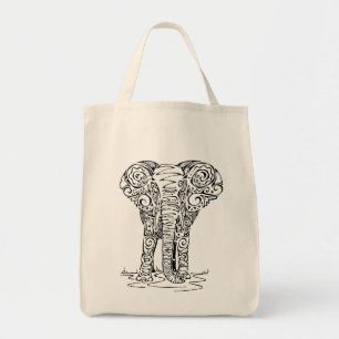 ‘Thembo’ Elephant Design  Tote Bag