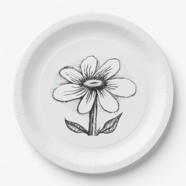 theme paper plates for her with daisy (Front)