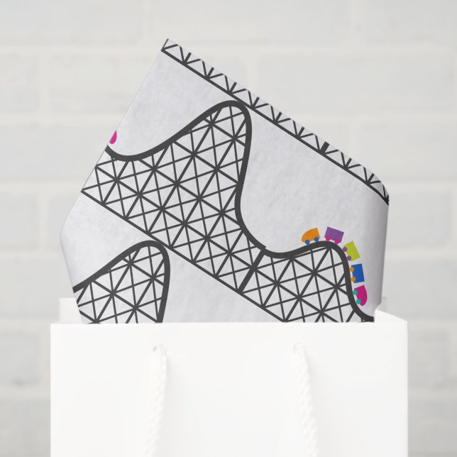 theme park roller  coaster party tissue tissue paper (Gift Bag)