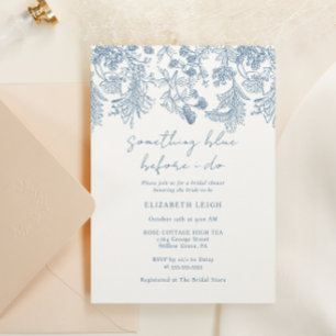 Theme Something Blue Before I Do Bridal Shower Invitation