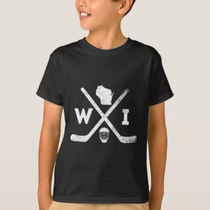 Theme Team State Of Wisconsin Hockey T-Shirt
