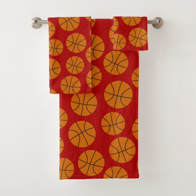 Themed Basketball sports pattern towel set (Insitu)