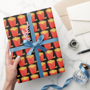 Themed French fry party wrapping paper
